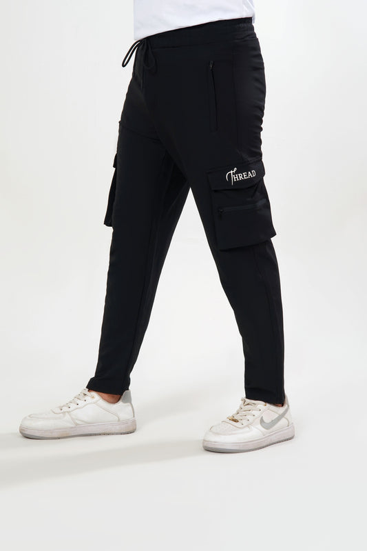 Six Pocket Black Trouser