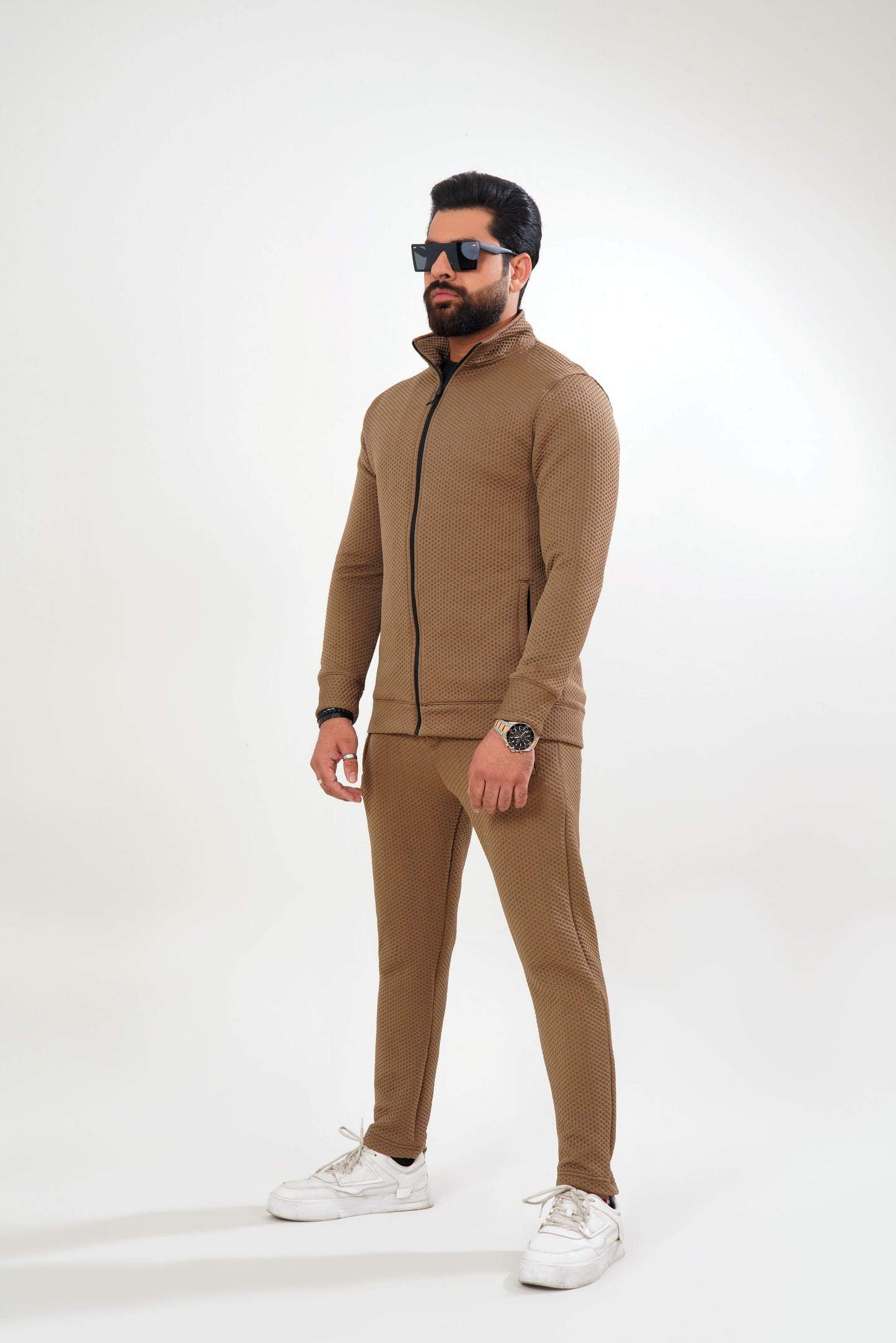 Texture Brown Tracksuit