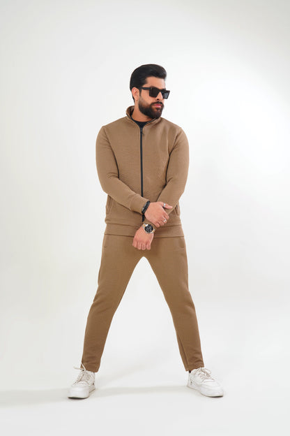 Texture Brown Tracksuit